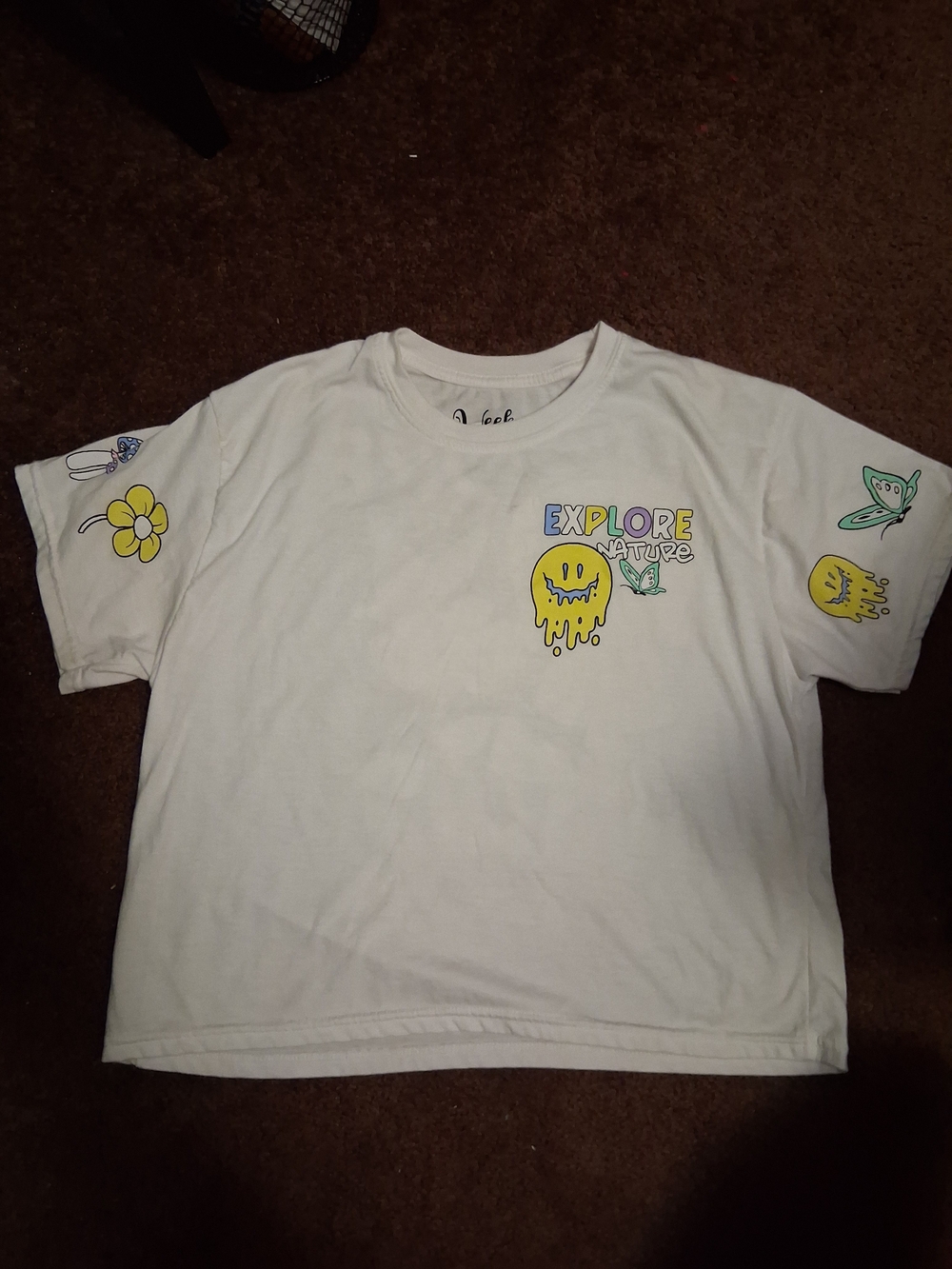 Kids' White 'Explore Nature' Graphic Short-Sleeve Tee